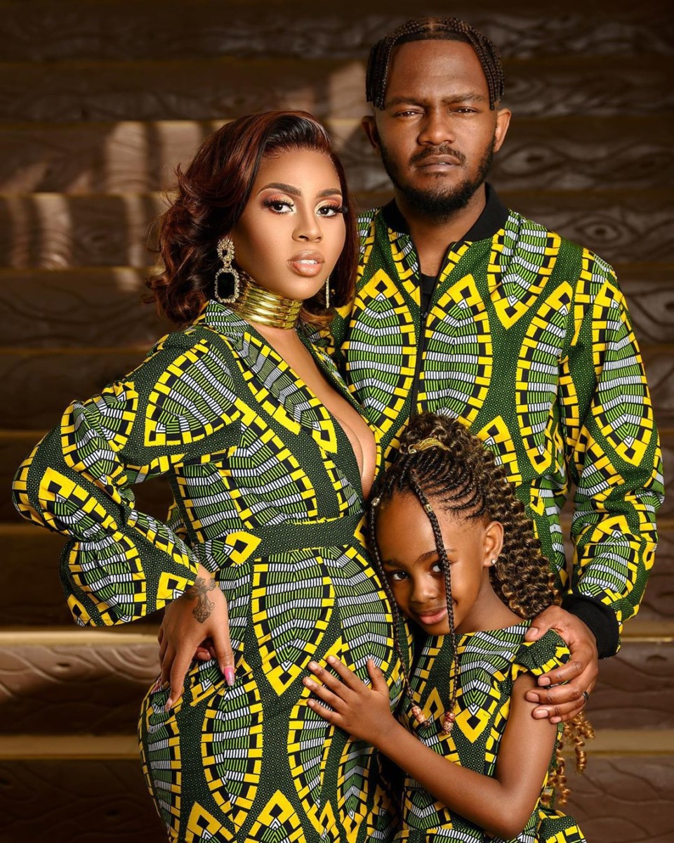 Kwesta and wife, Yolanda Mvelase, and daughter, Khai Asemahle Bulelwa Vilakazi earlier on this year before the beaufitul angel, Kenya Elihle Vilakazi was born on November 11, 2020. Photo credit: Instagram/kwestadakar