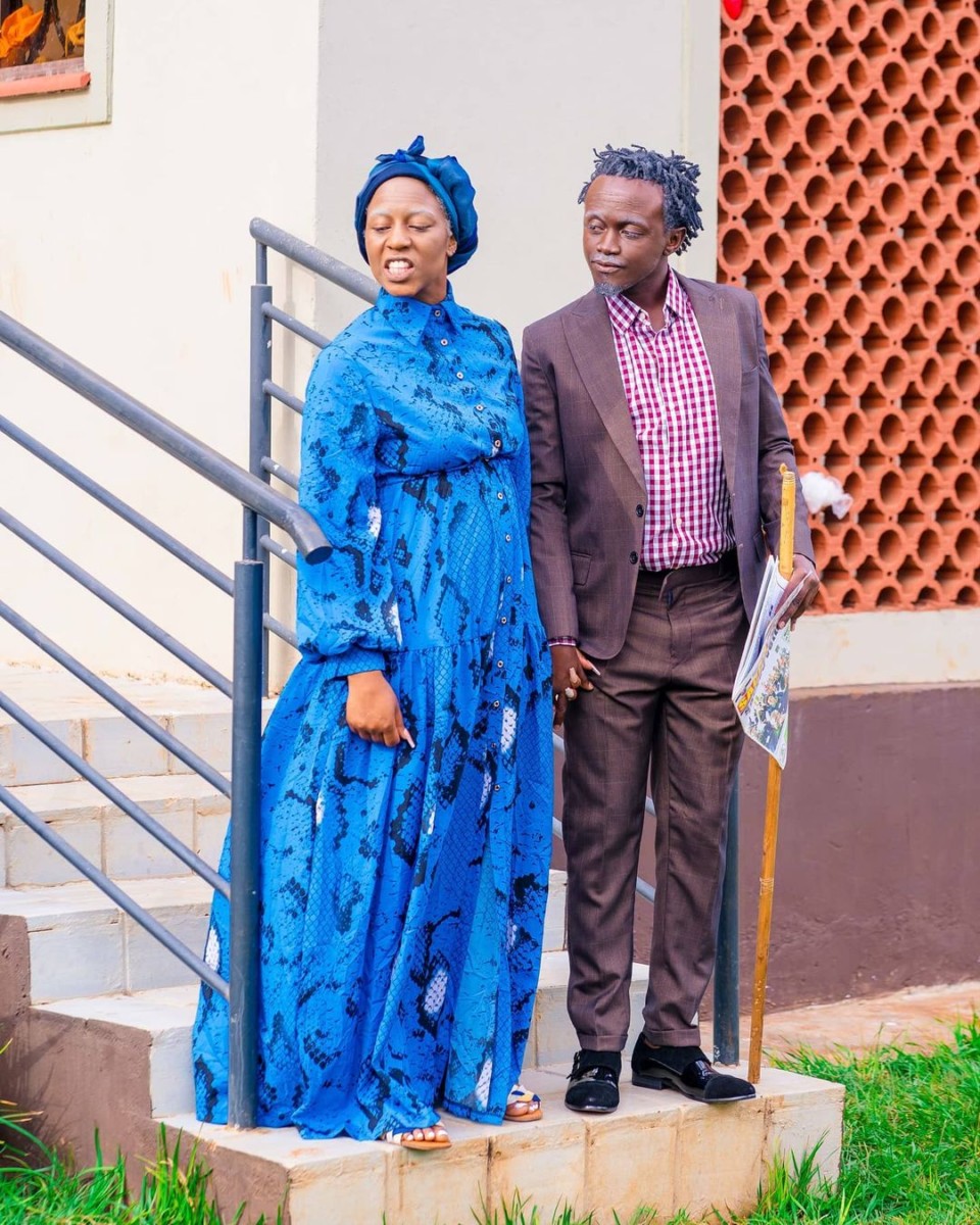 Diana Marua and her husband, Bahati who is also the father to her two children on set of their 'Mtaachana' music video shoot. Photo credit: Instagram/bahatikenya
