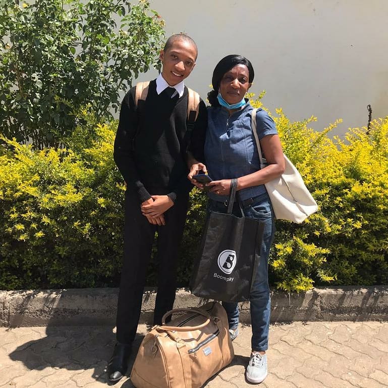 Trio Mio with his mother, Irma Sakwa. Photo credit: Instagram/triomio_official