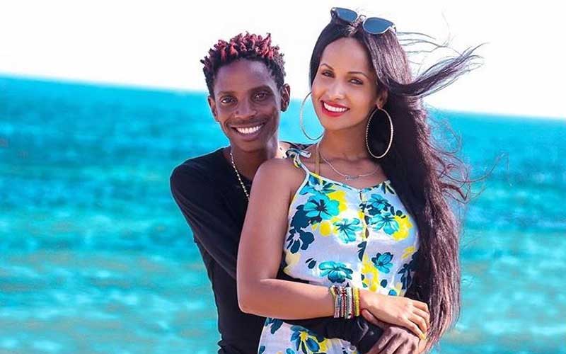 Eric Omondi with his ex Chantal Grazioli
