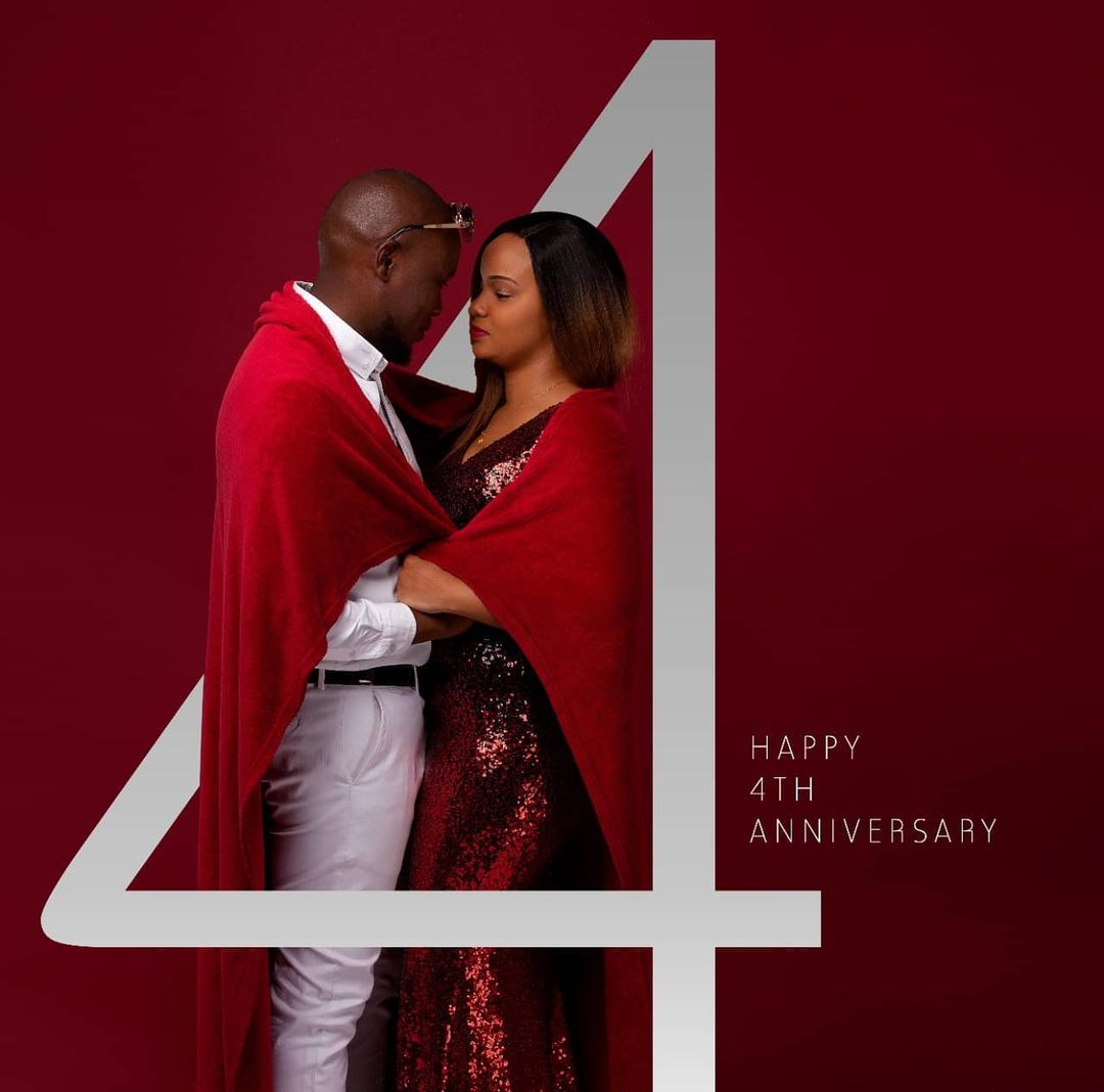 A few months ago, Daddy Owen celebrated 4 years anniversary with wife, Farida Wambui. Photo credit: Instagram/daddyowen