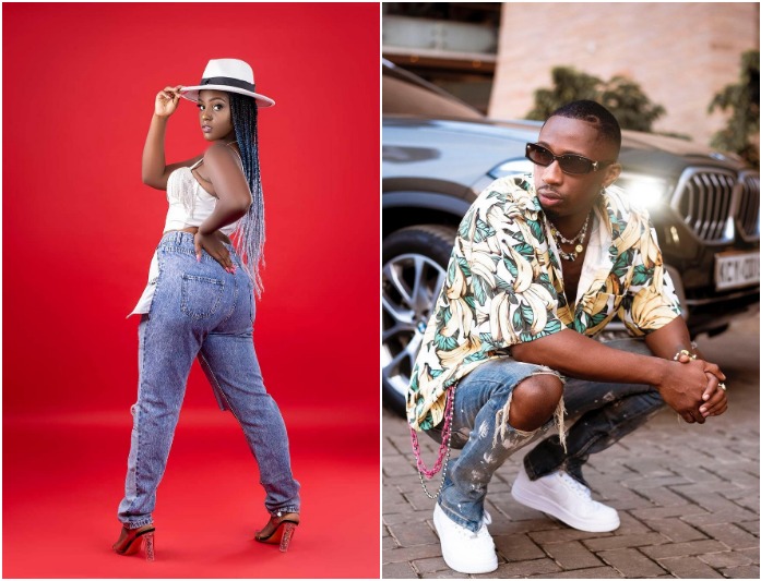 Shakilla attacks Tanzanian hearththrob Jux after he claimed to not know on live radio. Photo credit: Instagram/i.am_shakilla, juma_jux