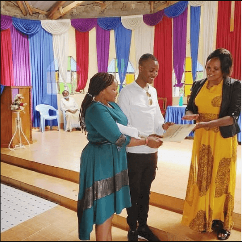 Edday Nderitu with her husband Samidoh real name Samwel Muchoki in church