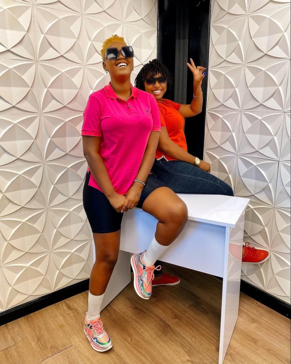 Nana Owiti was interviewed by Massawe Japanni on her radio show at Radio Jambo for the very first time, she was jittery but she pulled through quite well. Photo credit: Instagram/nanaowiti