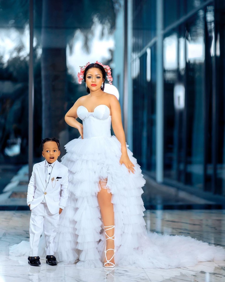 Fahyma together with her son Jaydan that she shares with Rayvanny. Photo credit: Instagram/fahyvanny