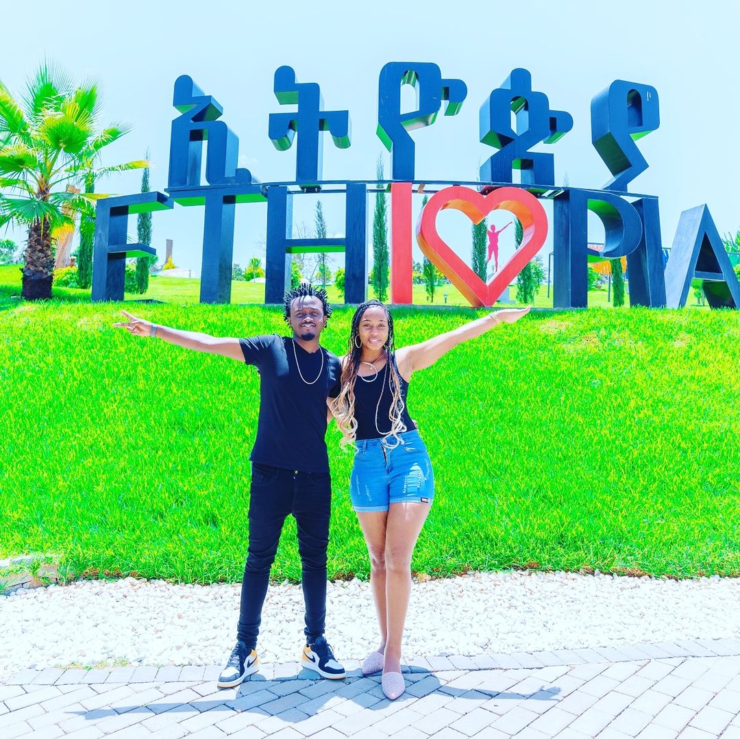 Bahati and Diana Marua recently came from a vacation in Ethiopia with their assistants. Photo credit: Instagram/bahatikenya