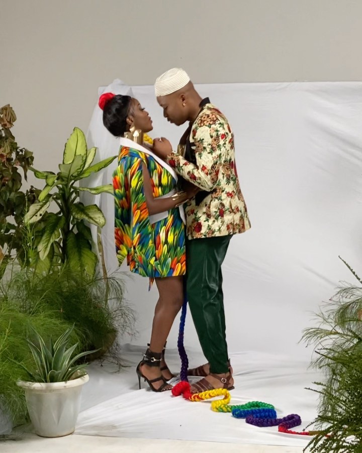 Otile Brown and Nadia Mukami shooting the music video for their collaborative 'Kolo' song that Otile Brown has opened up about recently. Photo credit: Instagram/nadia_mukami