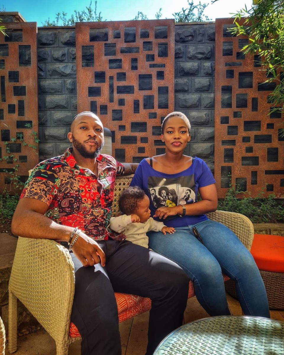 Corazon Kwamboka together with her boyfriend Frankie Kiarie popularly known as Frankie Just Gym It together, they have a son, Taiyari Kiarie. Photo credit: Instagram/corazon_kwamboka