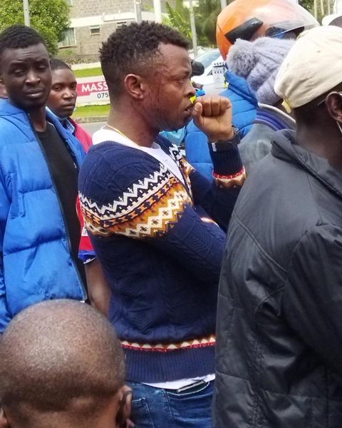 Ringtone Apoko after the incident earlier today. Photo credit: Twitter