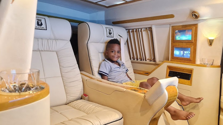The interior of Diamond Platnumz's brand new Rolls Royce Cullinan 2021. Photo credit: Instagram/diamondplatnumz