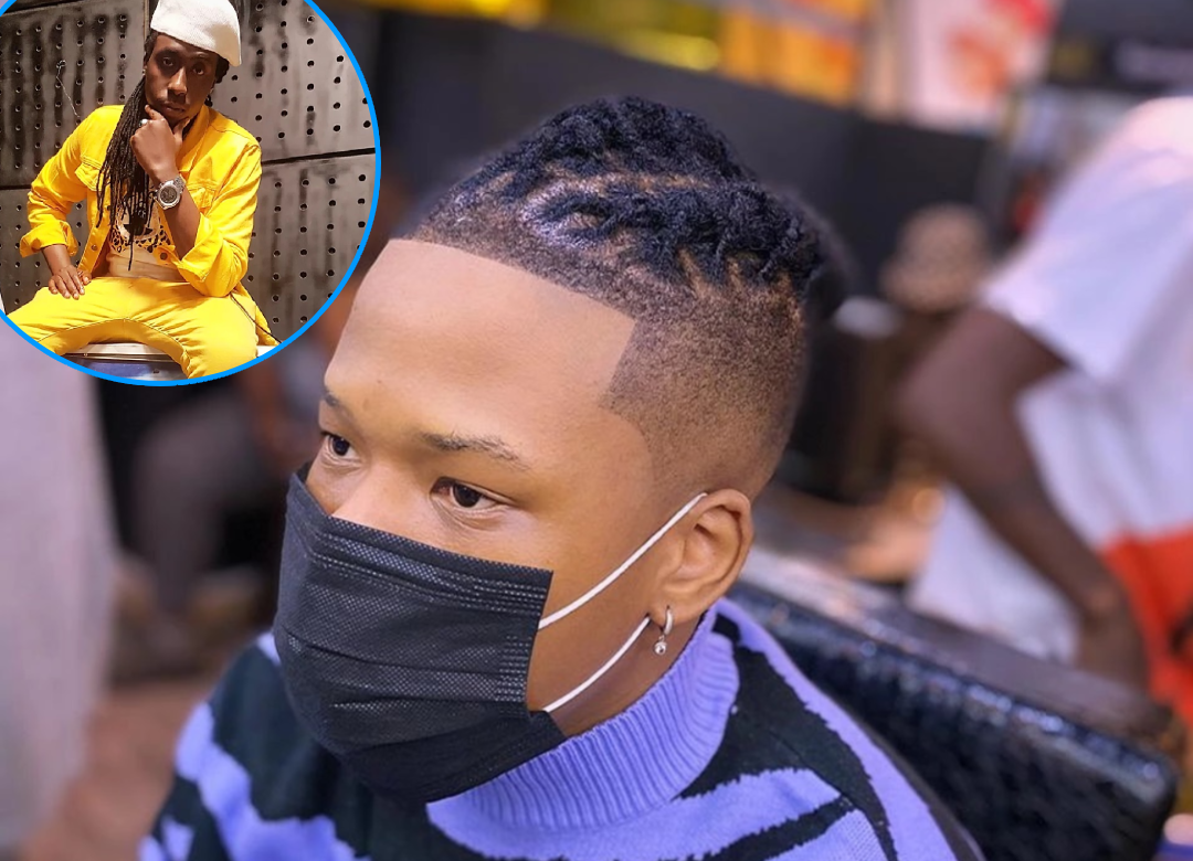 Nasty C gets a crispy haircut in Nairobi by Eric One Wash