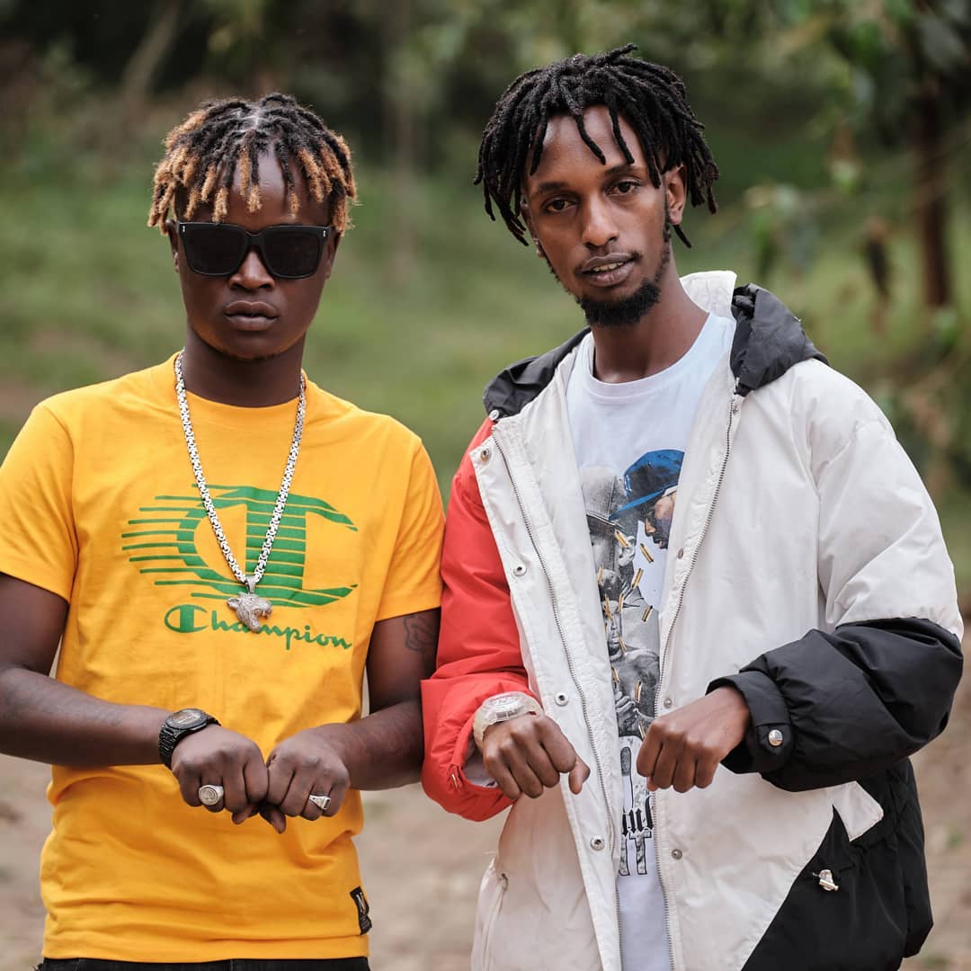 Edu Maddox[Boondocks Gang], and Guzman Teddy[Mbogi Genje]. Photo credit: Instagram/boondocks_gang_ke