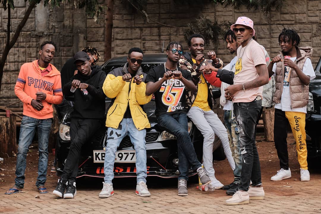 Boondocks Gang roped in two artistes from two sought-after music groups today. Photo credit: Instagram/boondocks_gang_ke