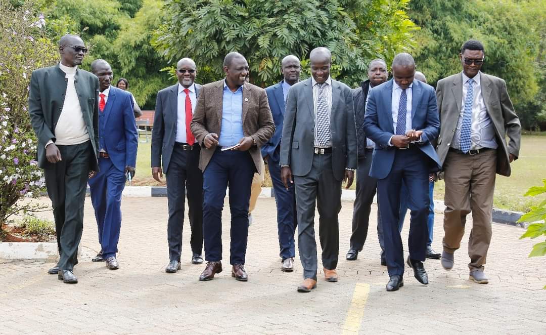 Turkana Senator Hon. Prof. Malachy Ekal Imana was among the Turkana County leadership that met Deputy President H,E William Ruto on August 18 2021, to discuss economic matters inclusive of government development matters across Turkana County thus spearheading unity amongst it's Leadership. Photo credit: Twitter/ProfMalachyEkal