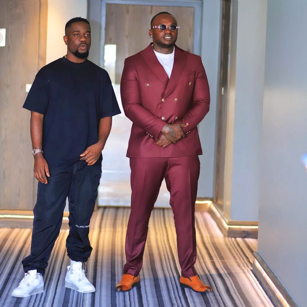 Khaligraph Jones and Sarkodie before he left for Tanzania to continue his 'No Pressure' media tour. Photo credit: Instagram/khaligraph_jones