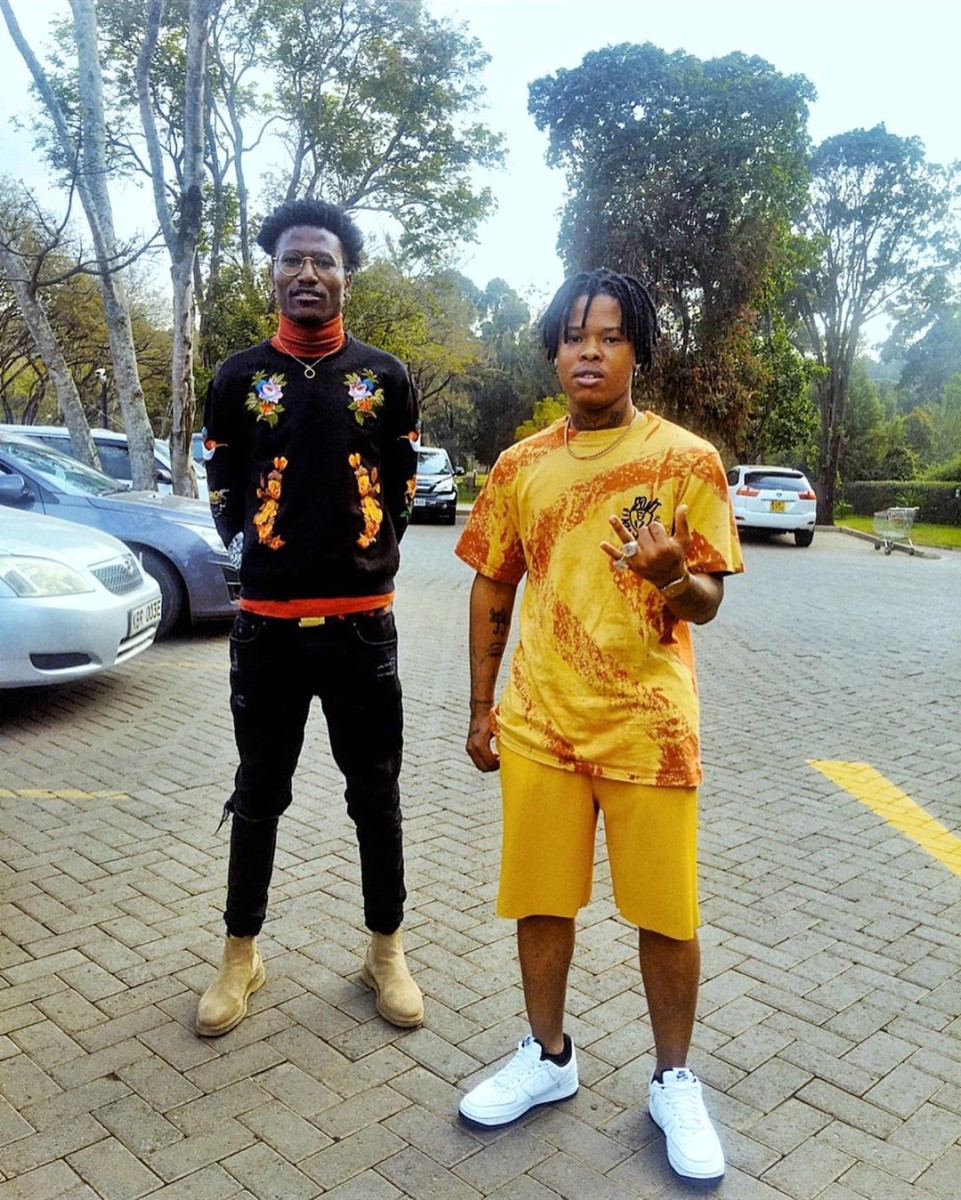 Octopizzo together with Nasty C who wore SeaSaw Apparel merch. Photo credit: Instagram/octopizzo
