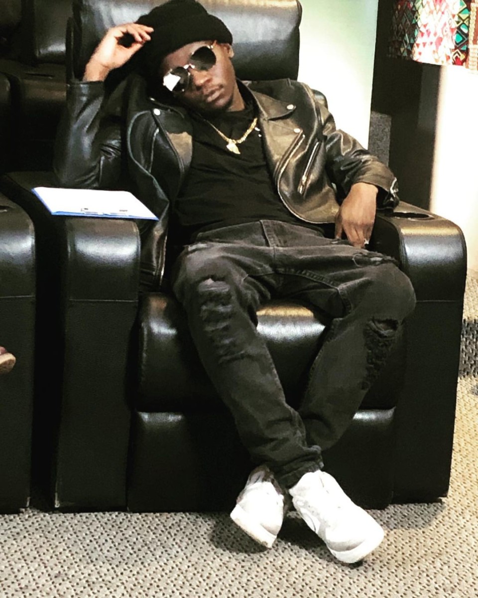 Elisha Elai is grateful for and to Scar Mkadinali for believing in him so much to link him up with Ares 66. Photo credit: Instagram/scar_mkadinali