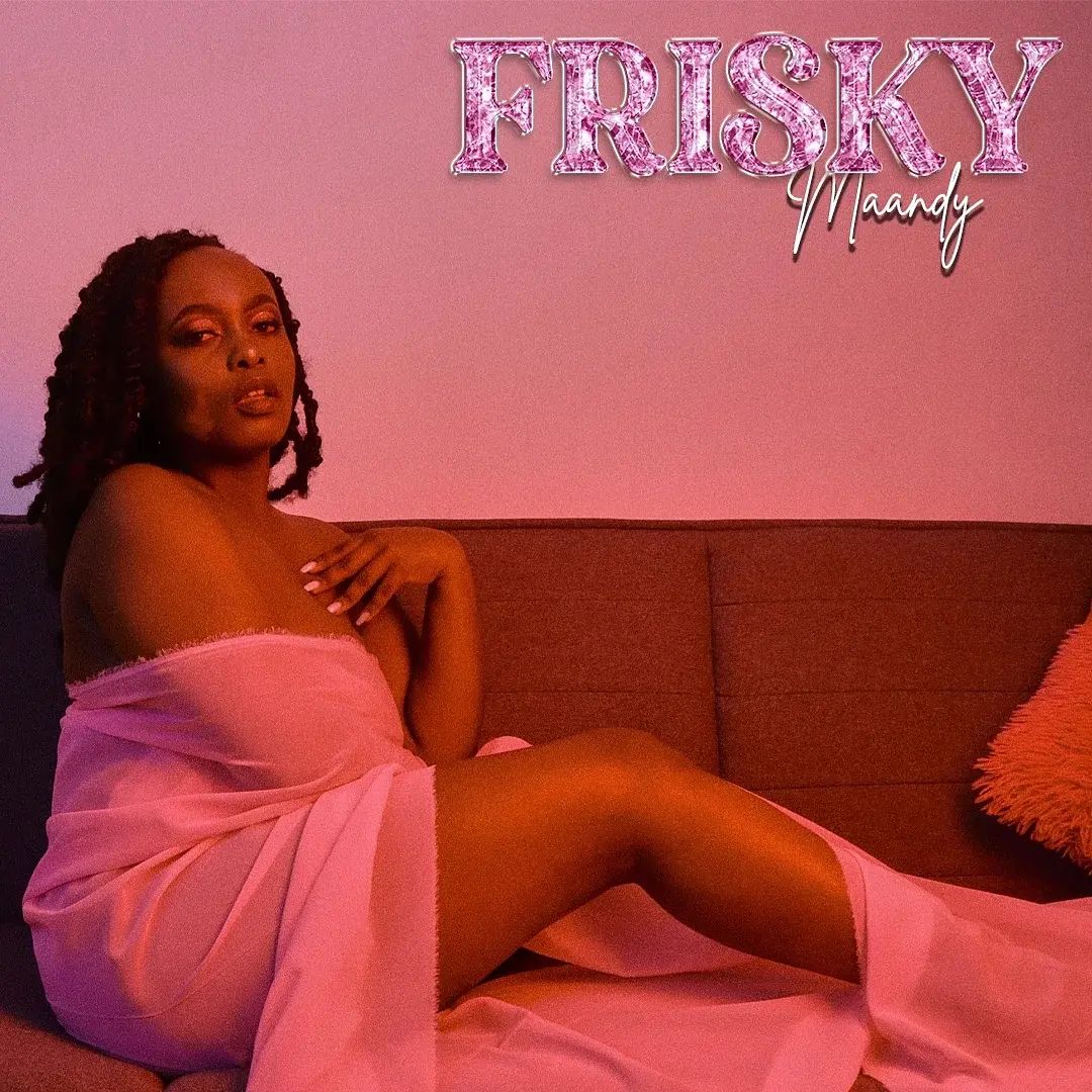 The offical front cover art for Maandy's 'Frisky' studio album. Photo credit: Instagram/maandygramxxxx