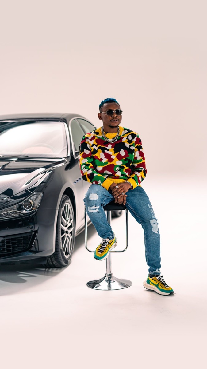 Olakira's hit song 'In My Maserati' helped land hima mega deal with Maserati. Photo credit: Instagram/maseratimiddleeast