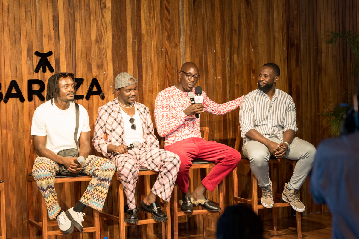 From left to right: Savara Mudigi, Willis Austin Chimano, Bien-Aimé Baraza of Sauti Sol and John Allan Namu of Shahara. Photo credit: Humphrey Gateri and Anyiko