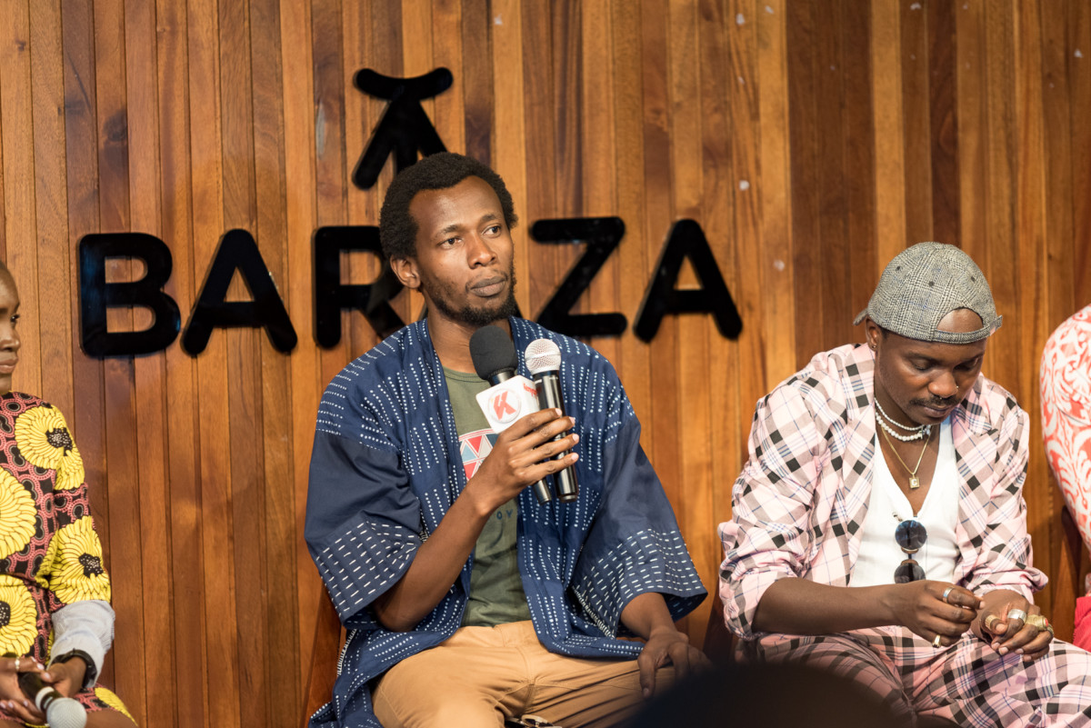 Ngatia from Too Early For Birds Speaking at the conference. Too Early for Birds are expected to have their content on the platform in the next few weeks. Photo credit: Humphrey Gateri and Anyiko PR