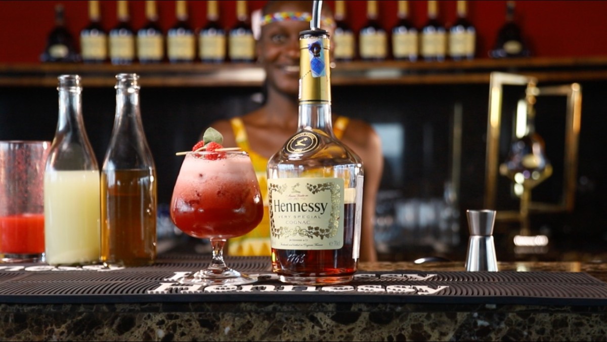 The Hennessy paper - heart cocktail made by Phelisters Lumbasi