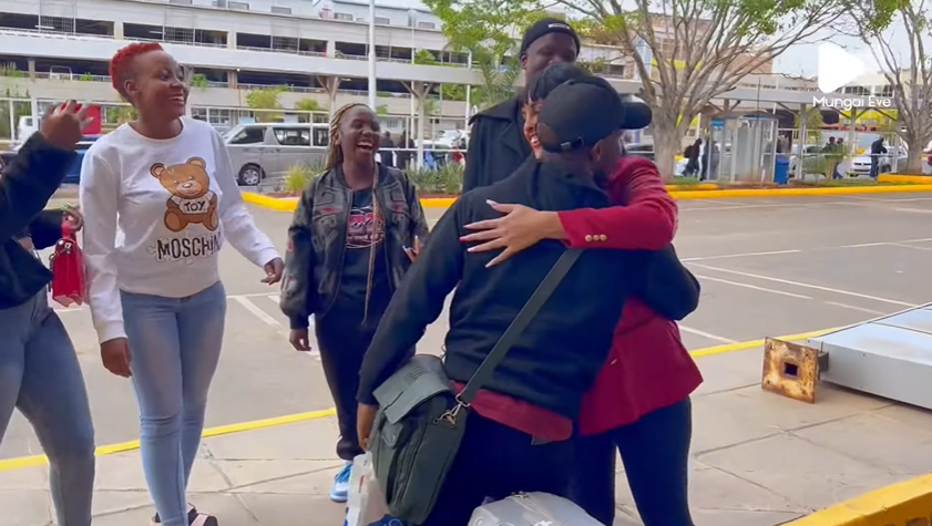 Crazy Kennar hugging his colleague and co-act