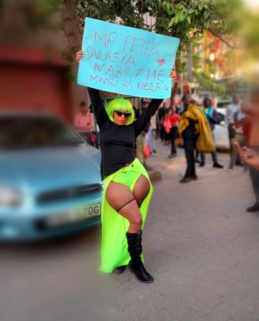 Manzi wa Kibera shooting her shot at MP Peter Salasya asking him to marry her