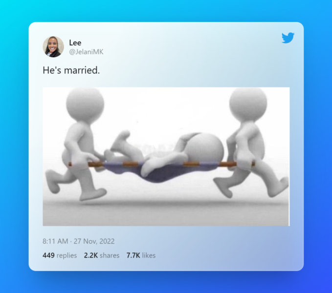 Tweet by Lee @JelaniMK