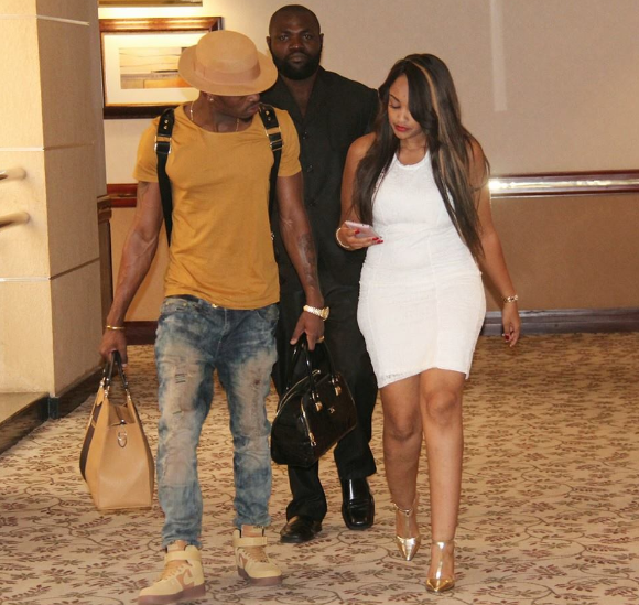 TBT of Diamond Platnumz carrying Zari Hassan's handbag, then his lover and co-parent now.