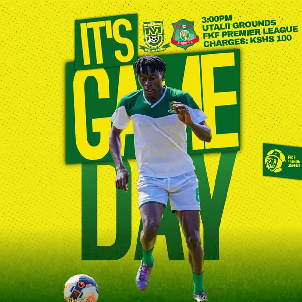 Mathare United match day poster.