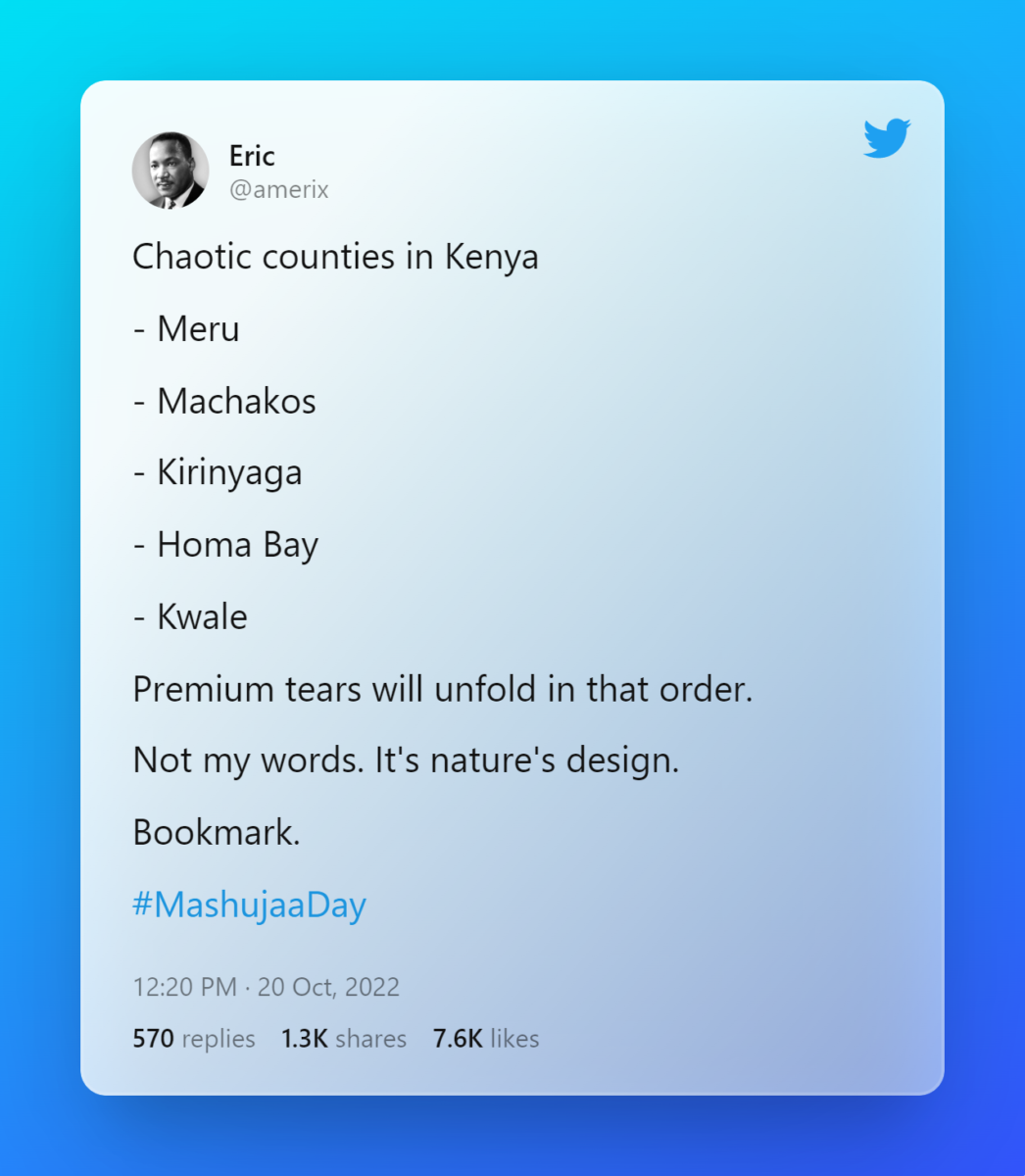 Tweet by Eric Amerix