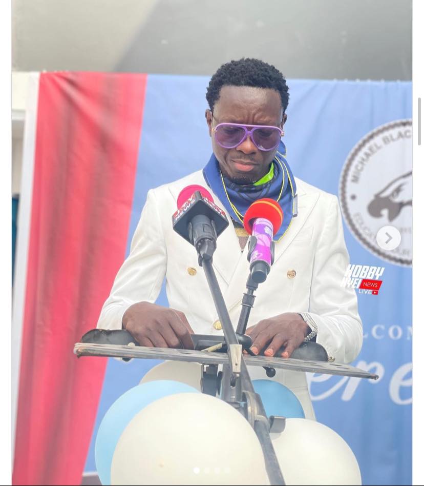 Michael Blackson opening his Michael Blackson Academy in Ghana. Photo credit: Kobby Kyei News