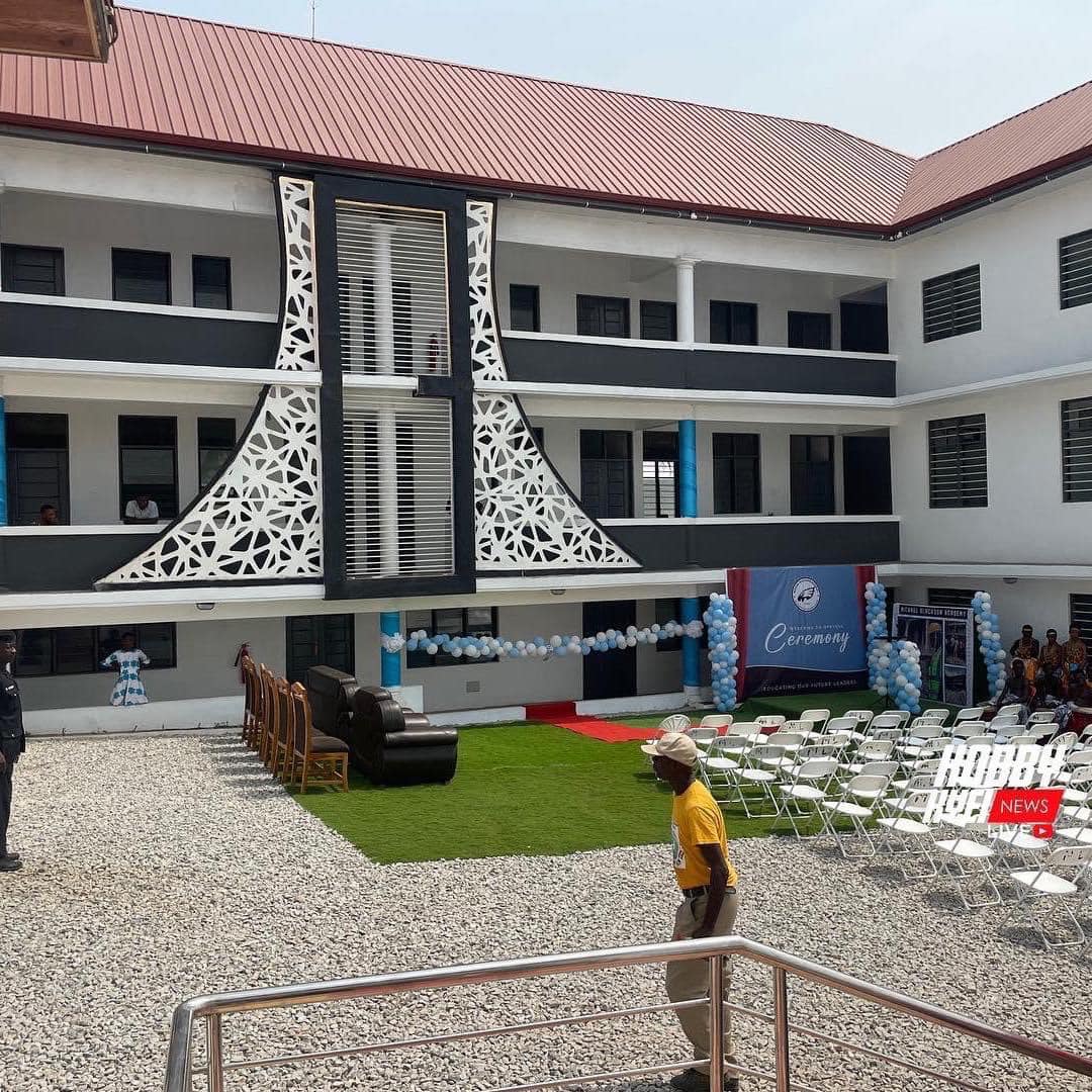 The newly opened Michael Blackson Academy by Michael Blackson in Ghana. Photo credit: Kobby Kyei News