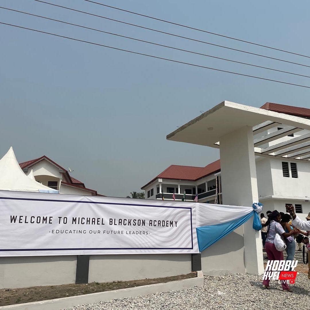 The newly opened Michael Blackson Academy by Michael Blackson in Ghana. Photo credit: Kobby Kyei News