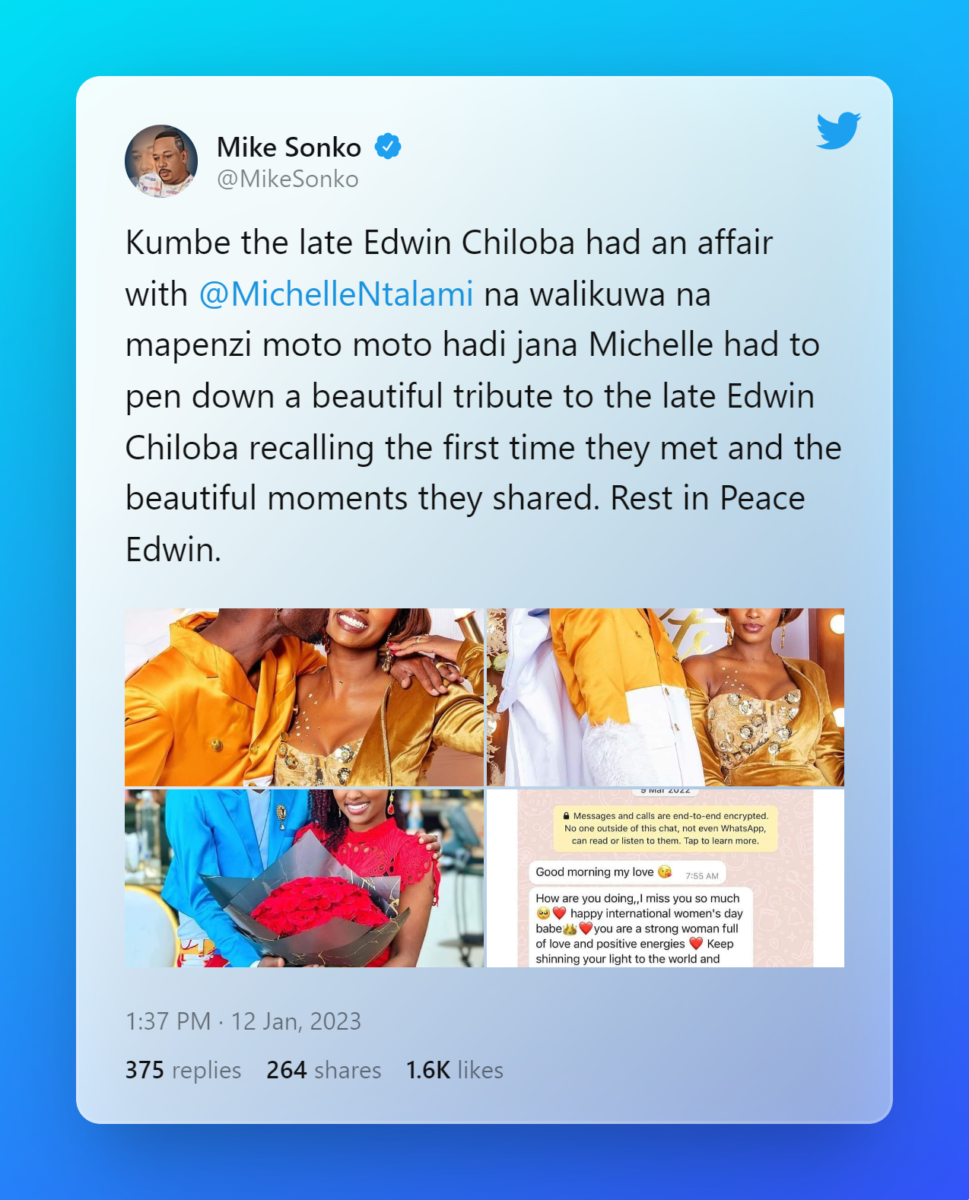 Tweet by Mike Sonko