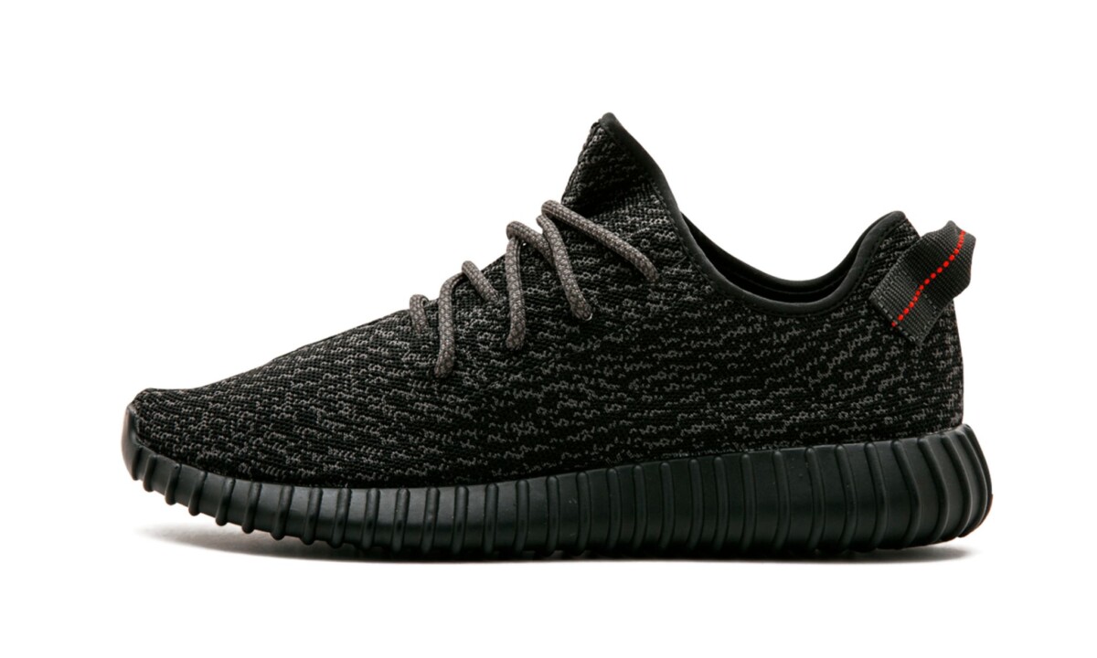 Yeezy Boost 350 'Pirate Black' colorway. Photo credit: stadiumgoods.com