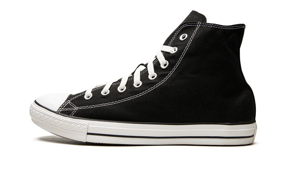 Chuck Taylor ALl Star Hi 'Black' colorway. Photo credit: stadiumgoods.com
