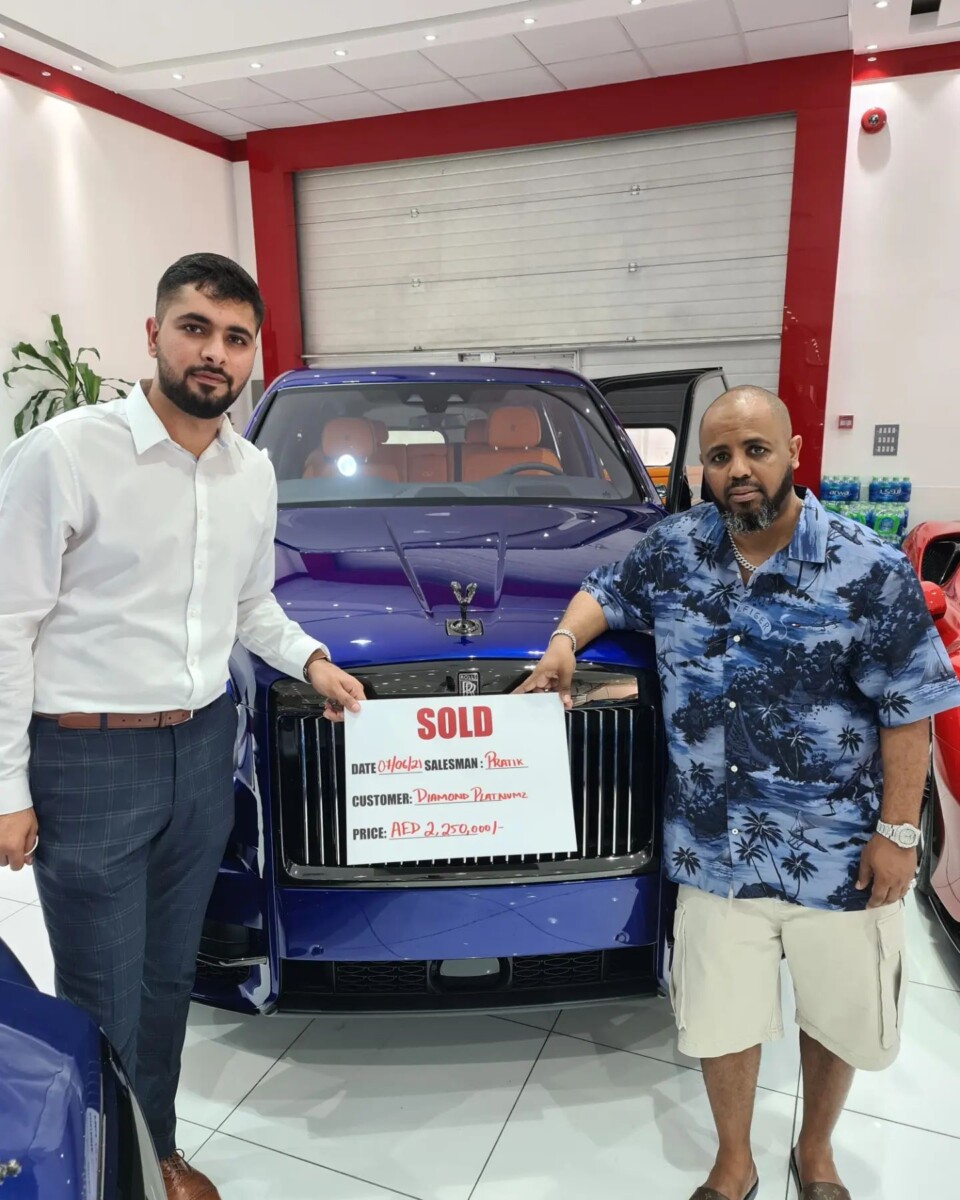 Diamond's manager Sallam SK Mendez when he bought the Rolls Royce. PHOTO/Diamond Platnumz/Instagram.