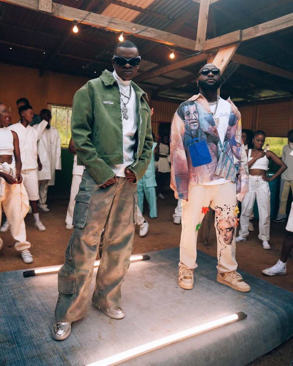 Musa Keys with Davido on set of 'Unavailable' music video shoot. Photo credit: Instagram/musakeys