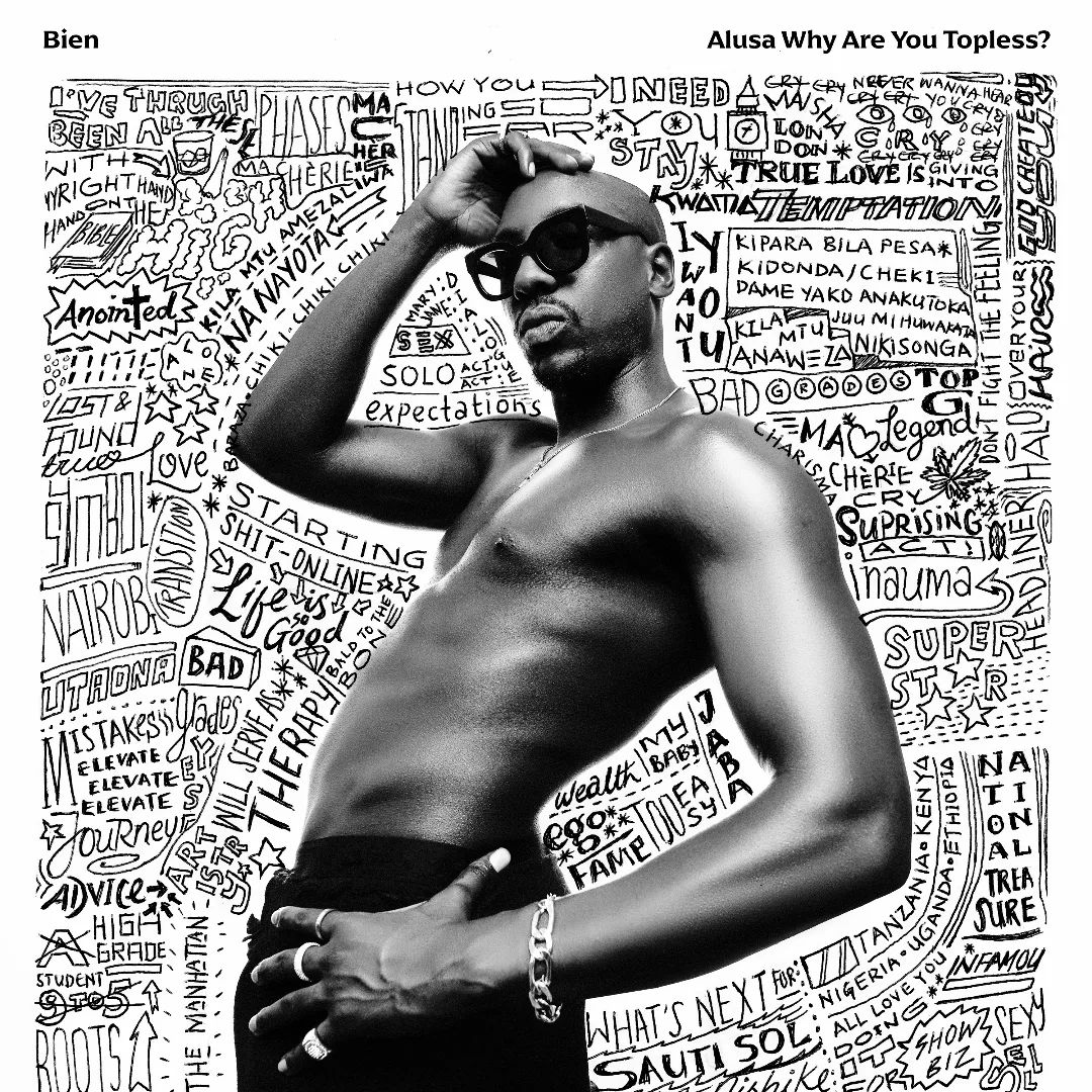 The official album cover art for Bien's debut studio album dubbed 'Alusa Why Are You Topless?'. Photo credit: Instagram/bienaimesol