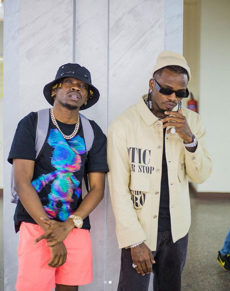Diamond Platnumz and Marioo. PHOTO/Facebook/thisismarioo