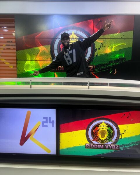 MC Fullstop in a jovial mood while at work. PHOTO/Instagram/@mc_fullstop