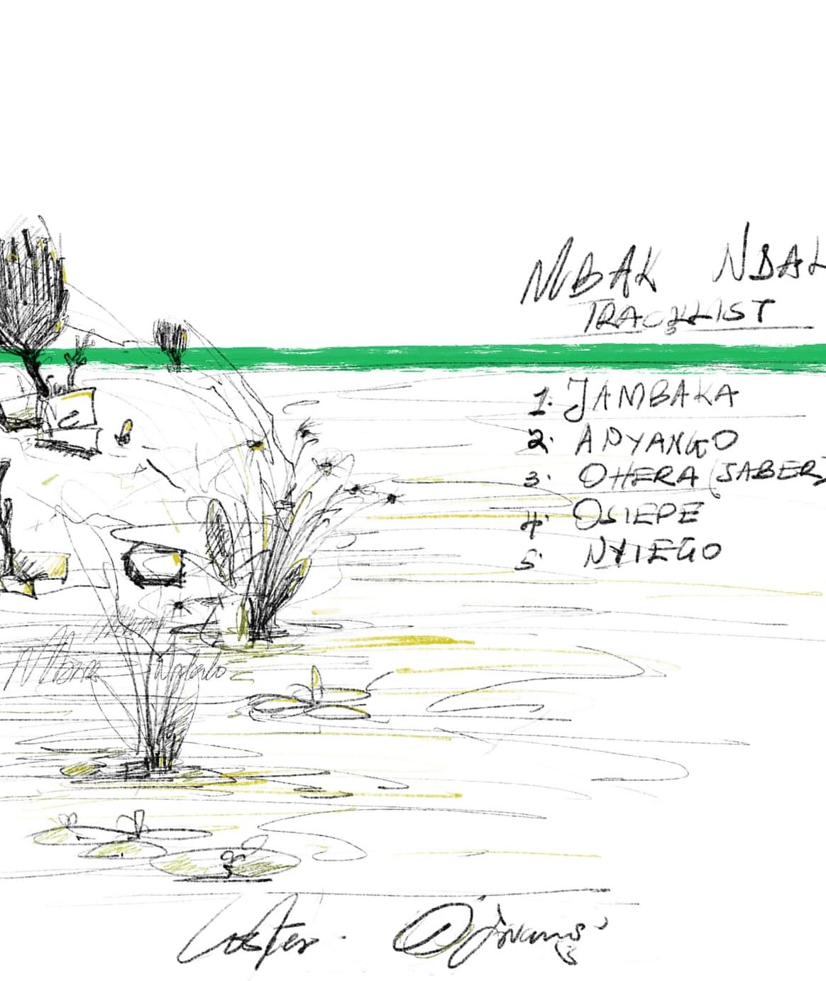 Back cover art that was designed by Coster Ojwang himself. Photo credit: Instagram/coster_ojwang