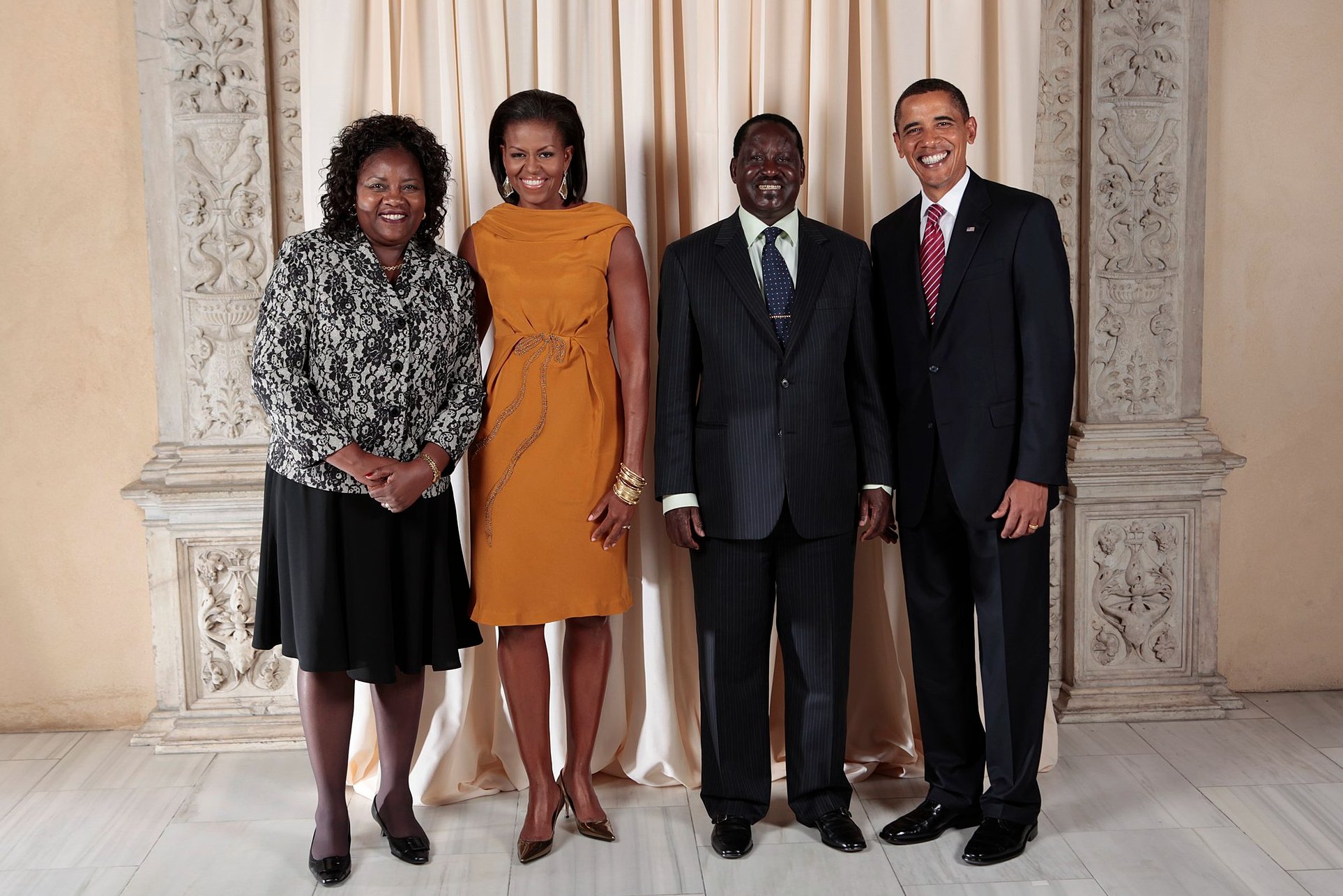 Raila Odinga, Ida Odinga, Michelle Obama and Barack Obama. Photo credit: X.com/BarackObama