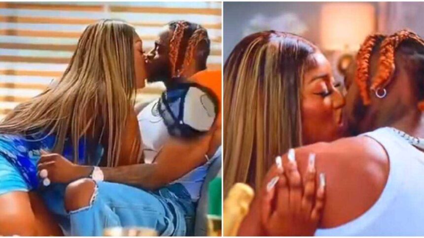 Diamond and Fantana kissing