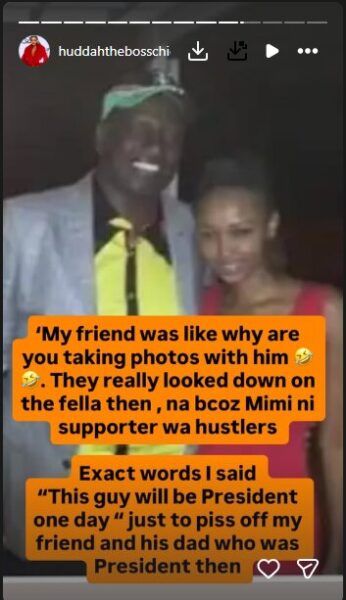 Huddah Monroe and president William Ruto