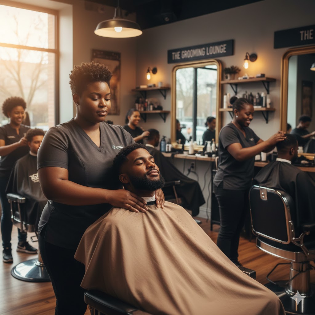 Massage at barbershops