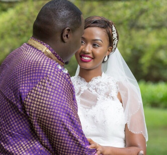 Willis Raburu with his bride
