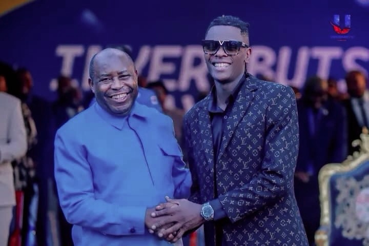 Jose Chameleone with Burundian President Évariste Ndayishimiye.
